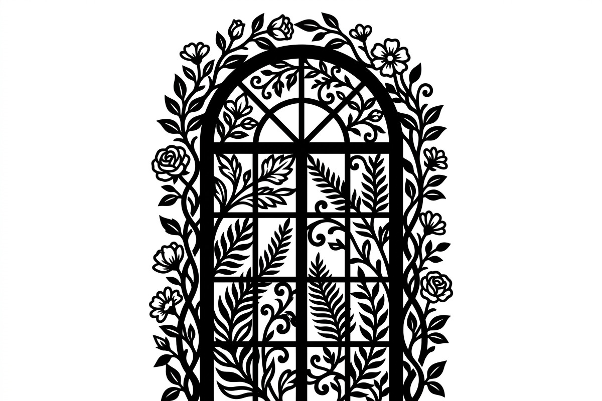 50 Floral French Window Ornament, a Decorative Illustration by Amazin_art (Photo 25 of 44)