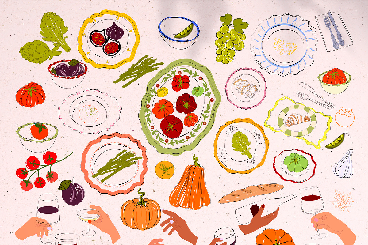 Tomato Club. Fall Harvest Wall Art, a Seasonal Illustration by Mio Buono (Photo 7 of 13)