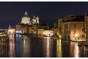 Night view of canal grande in venice stock photo containing venice and italy, an Architecture Photo by Leonid Andronov