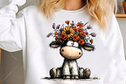 Whimsical Autumn Cow Clipart Bundle, a Seasonal Illustration by Canvas Craft (Thumbnail 5 of 10)