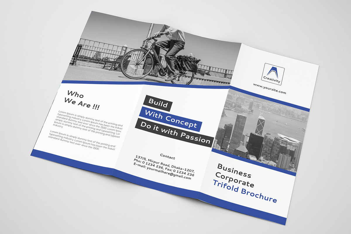 Clean Trifold Brochure, a Brochure Template by ZAAS (Photo 2 of 5)