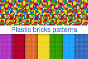Plastic Toy Bricks Seamless Patterns, a Texture Graphic by Plaid4You (Thumbnail 1 of 11)