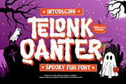 Telonk Qanter - Spooky Fun Font, a Handwritten Font by twinstd (Thumbnail 1 of 9)
