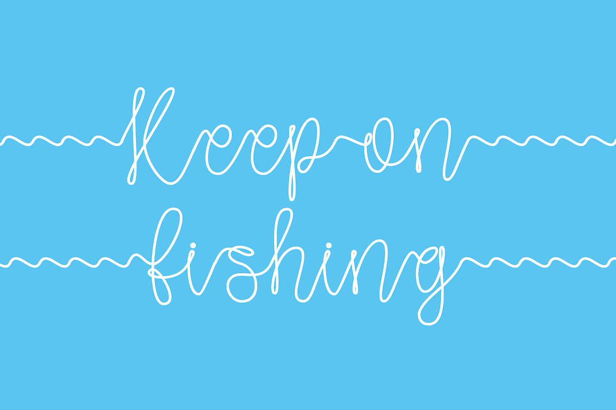Gone Fishing - a fishing font!!!, a Font by Little Type Factory (Photo 16 of 16)