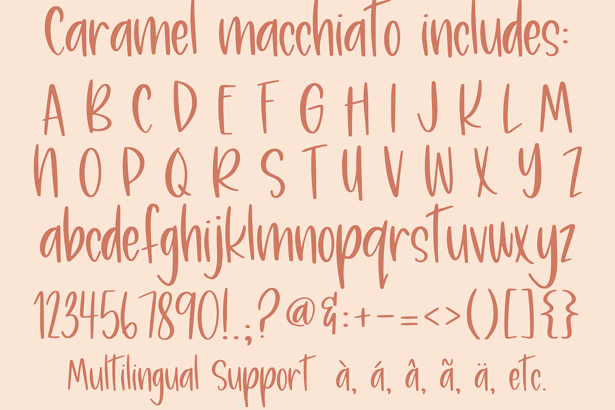 Caramel Macchiato, Cute Handwriting, a Sans Serif Font by Designing Digitals (Photo 2 of 9)