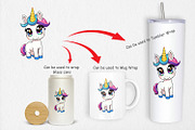 Cute Baby Unicorn Clipart, a Graphic by Artnoy (Thumbnail 4 of 5)