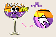 Cute Halloween Cocktail Clipart Set, an Illustration by Alina Sh (Thumbnail 3 of 8)