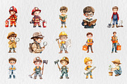 Watercolor Career Day Clipart, a Seasonal Illustration by Rose Art (Thumbnail 4 of 4)