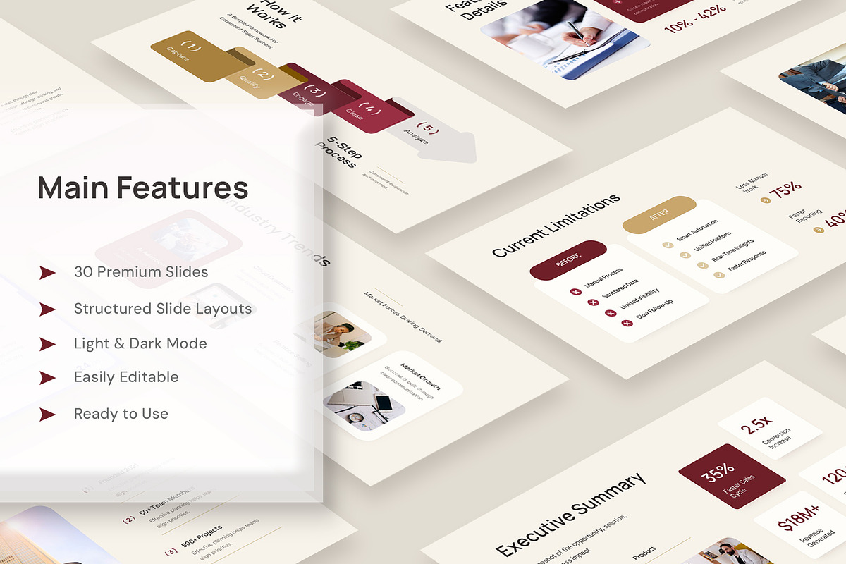Sales Pitch Deck Google Slides, a Presentation Template by New Coral Design (Photo 2 of 6)