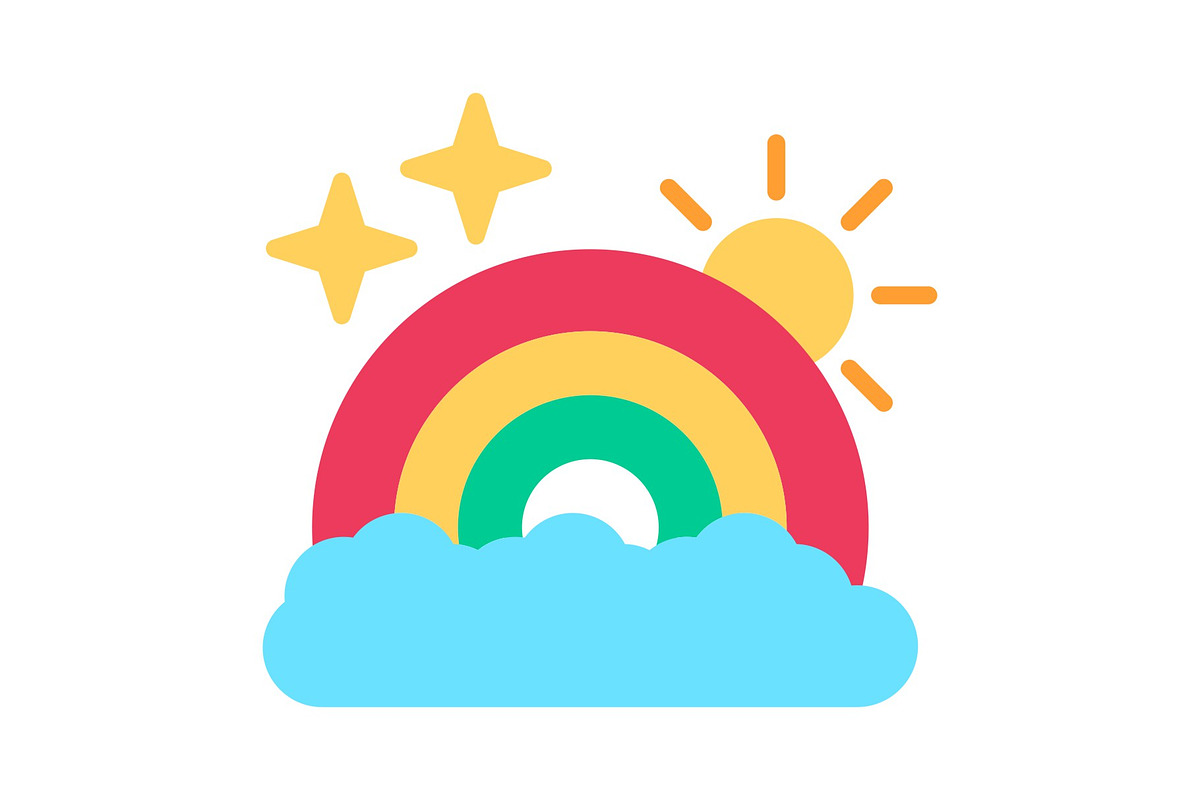 Rainbow Flat Icon, a Duotone Icon by Pexelpy (Photo 1 of 2)
