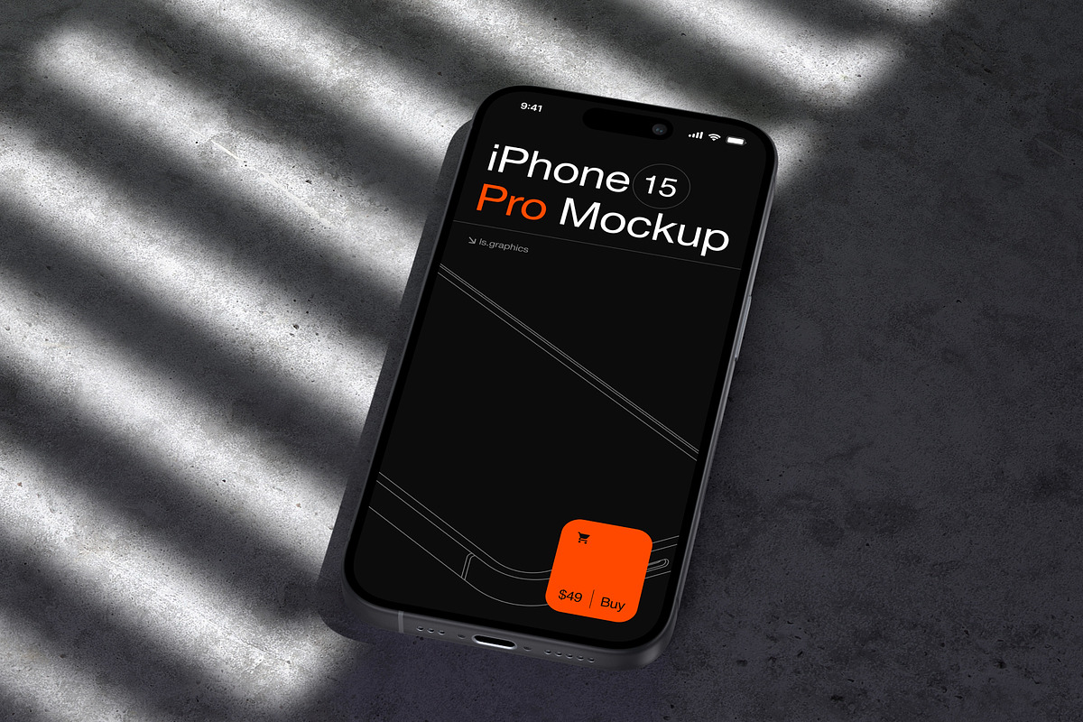 K-Mockups: iPhone 15 Pro, an iPhone Mockup by ls.graphics (Photo 10 of 10)