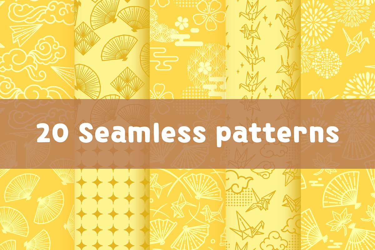20 Procreate Japanese pattern brush, a Brush Add-On by ProcreateiBox