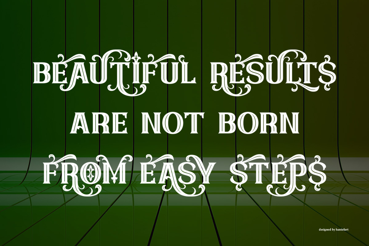 Decoraties - Modern Decorative Font, a Blackletter Font by haniefart (Photo 8 of 11)
