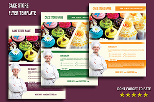 Cake Store Flyer Template, a Flyer Template by mesuka