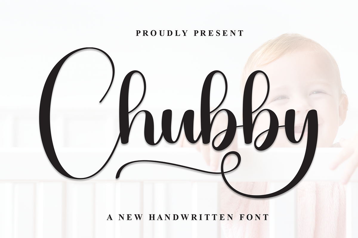 Chubby | Script Font, a Handwritten Font by Scratchones (Photo 1 of 9)