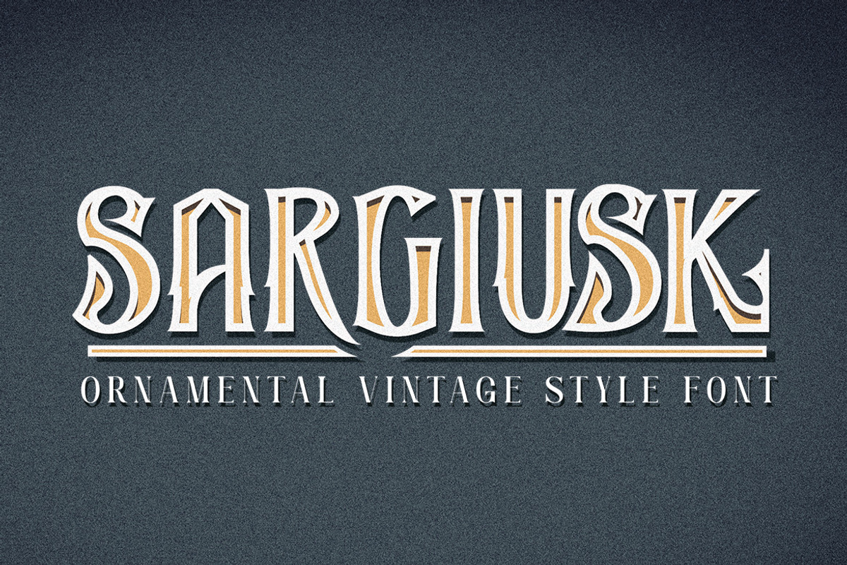 Sargiusk - Vintage Font, a Serif Font by ivan_artnivora (Photo 1 of 4)
