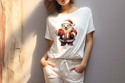 Christmas Polar Bear Clipart, an Illustration by Moon Studio (Thumbnail 2 of 7)