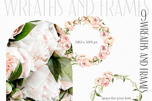 Peony Inspiration Watercolor Clipart