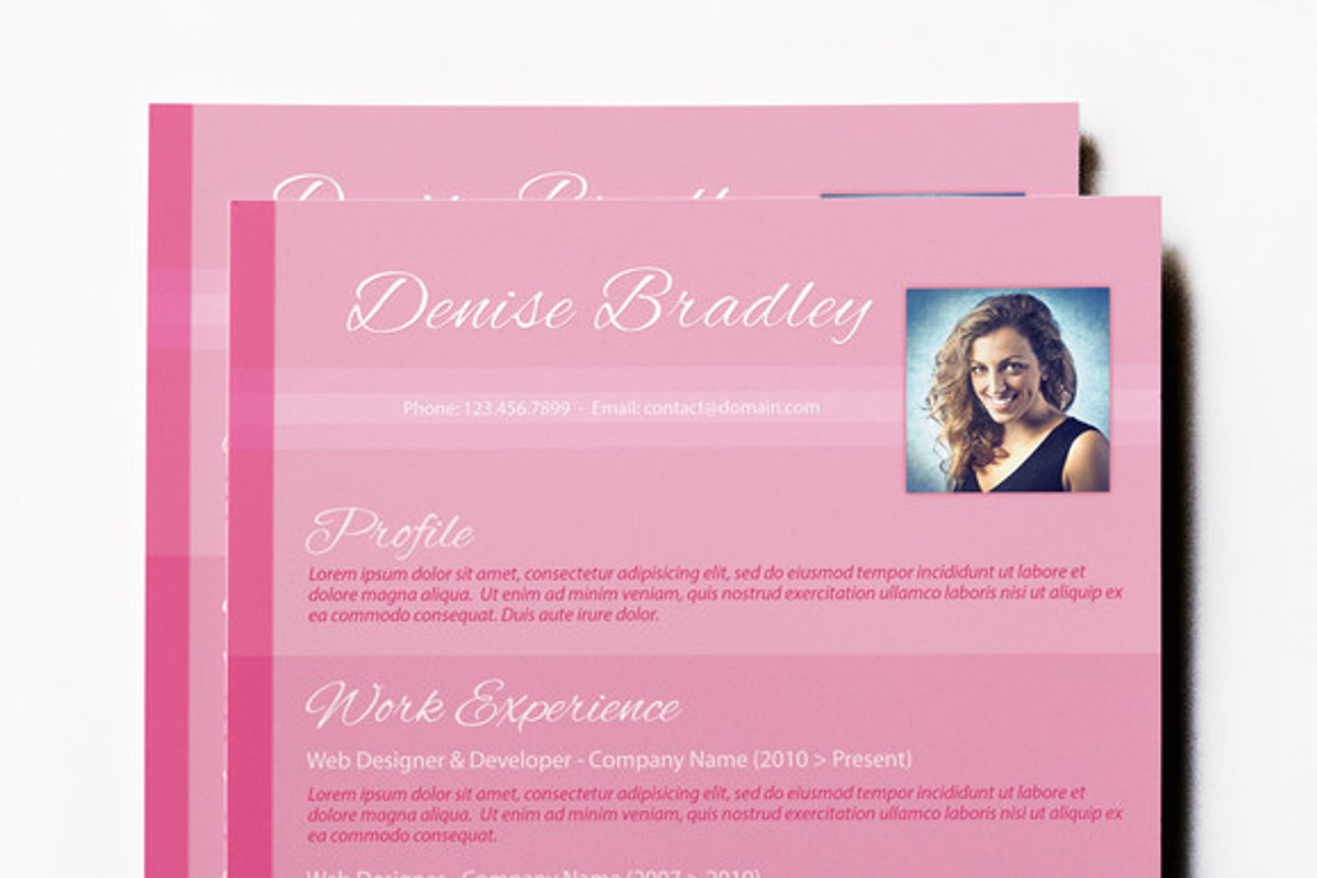 Pinky: Eye Catching CV, a Resume Template by Visual Impact (Photo 1 of 3)