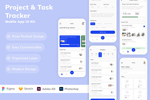 Project & Task Tracker App UI Kit