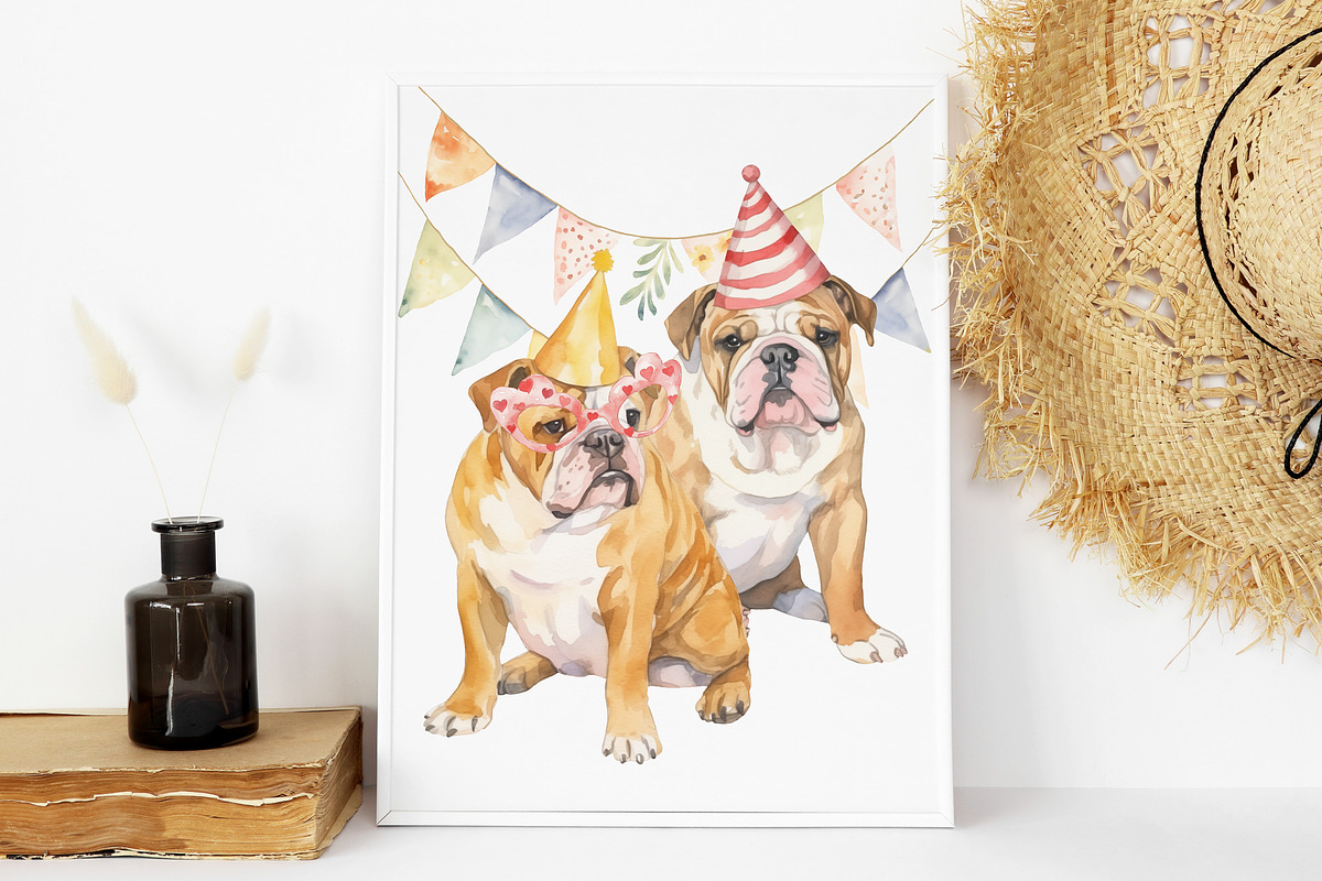 Birthday Dogs, an Animal Illustration by TheCuteShop (Photo 3 of 8)
