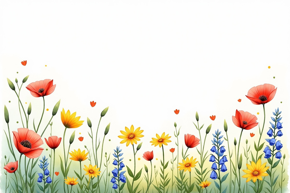 Summer Field Flower Lower Border, an Illustration by BIPLOB EXPERT (Photo 10 of 14)