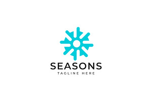 Abstract Icon 4 Seasons Logo Global, a Branding & Logo Template by Signatoro