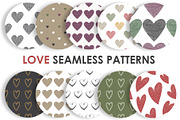 LOVE seamless patterns, a Graphic by Nastya Draws (Thumbnail 1 of 6)
