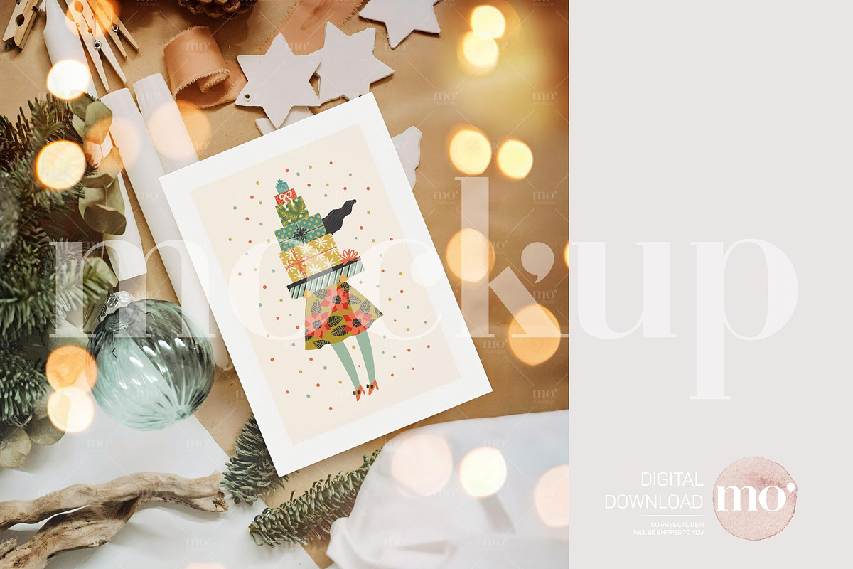 Christmas Card Mockup, a Product Mockup by MoMockups (Photo 4 of 5)