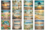 Tropical Beach Scenes Rustic Wood, a Background Photo by Wow Magic (Thumbnail 1 of 2)