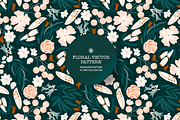 Hand Drawn Vector Floral Pattern, a Pattern Graphic by Webvilla Studio (Thumbnail 1 of 6)