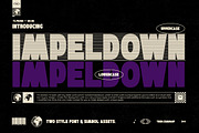 Impeldown Display Font & Symbols, a Symbol Font by Tegh co. (Thumbnail 1 of 12)