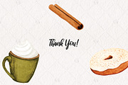Pumpkin Spice Watercolor Graphics, an Illustration by Kileen Nicole Art (Thumbnail 5 of 5)