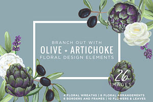Artichoke & Olive Floral Design Kit