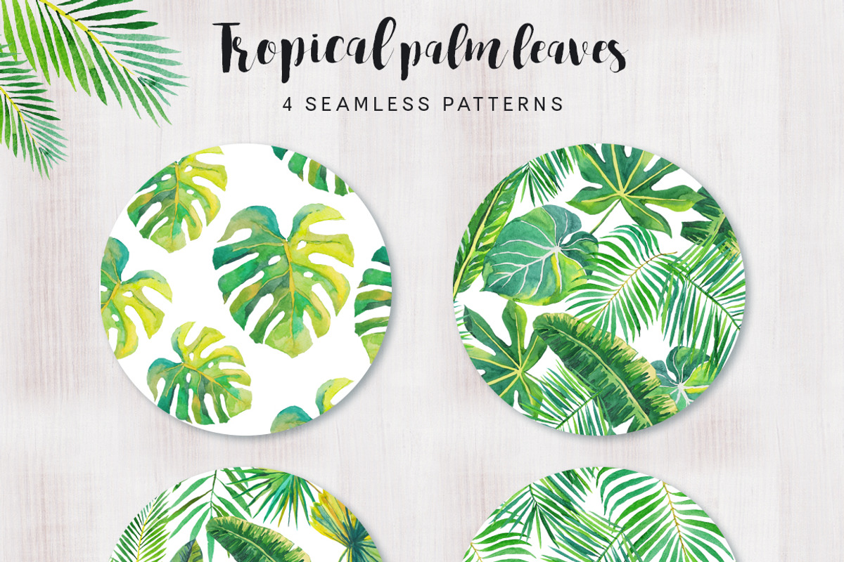Tropical palm leaves, an Illustration by OJardin (Photo 4 of 8)