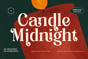 Candle Midnight Groovy Serif, a Serif Font by timelesstype.co (Thumbnail 1 of 20)