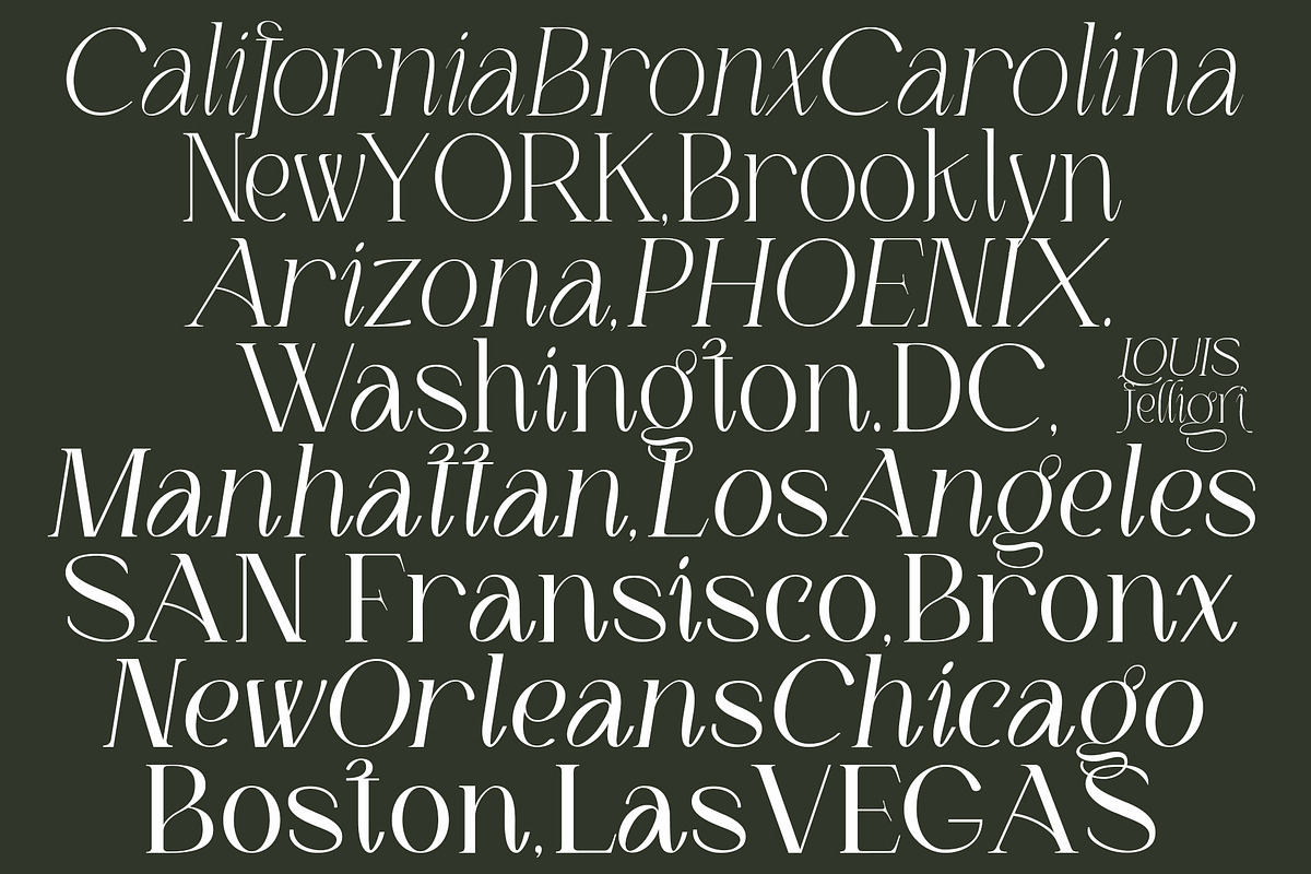 LOUIS felligri | Serif Display Font, a Serif Font by Jolicia Type (Photo 10 of 15)