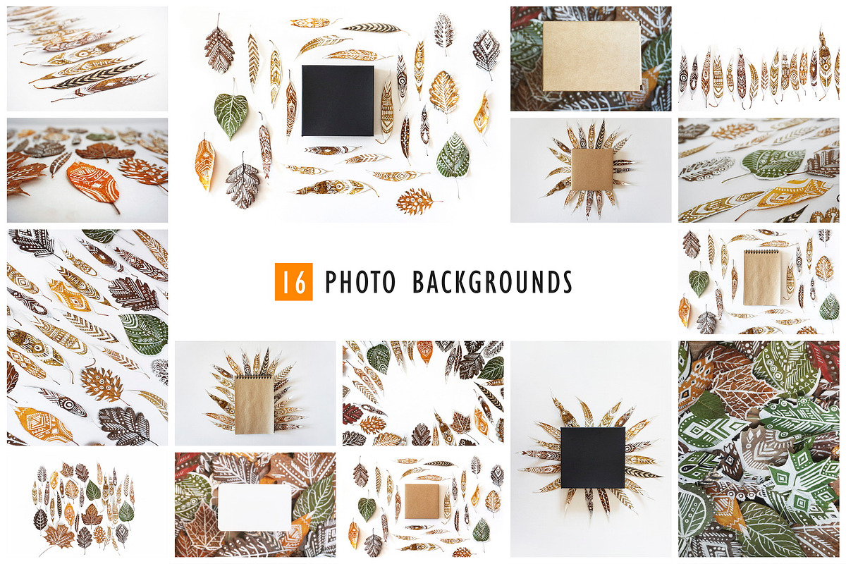 Patterned Leaves- Landart collection, an Object Graphic by Struvictory.art (Photo 4 of 8)