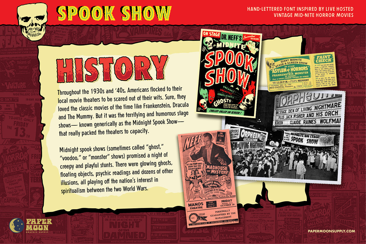 Spook Show Poster Font & Art Bundle, a Font by Paper Moon Graphic Supply (Photo 2 of 15)