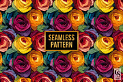 Painted Mixed Media Roses Patterns, a Pattern Graphic by Creative Store (Thumbnail 4 of 5)