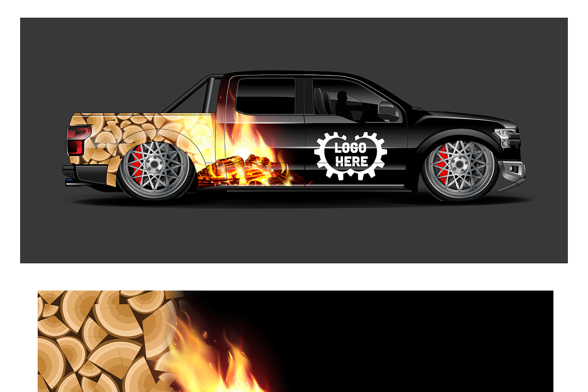 Vibrant Food Truck Mockup, an Object Illustration by CarWrap design (Photo 2 of 4)