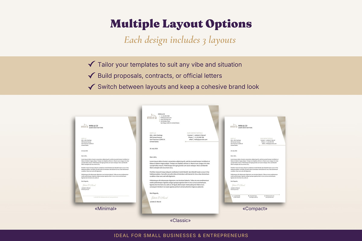 Letterhead Templates 3 Designs Word, a Stationery Template by B2 Studio (Photo 5 of 18)
