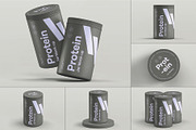 Protein Tall Jar Mockup, a Packaging Mockup by DesignRushMarket (Thumbnail 1 of 12)