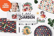 Cute Garden Clipart & Patterns, an Animal Illustration by Ejevyaka (Thumbnail 1 of 13)