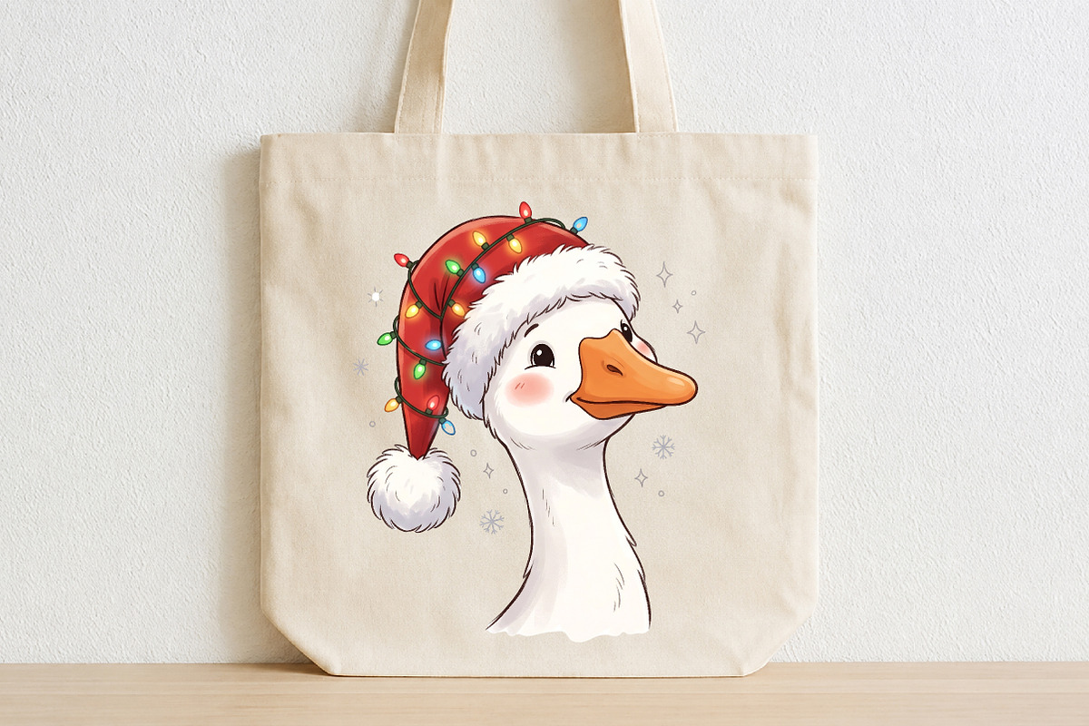 Funny Goose Christmas PNG, a Seasonal Illustration by CraftArtStudio (Photo 2 of 4)