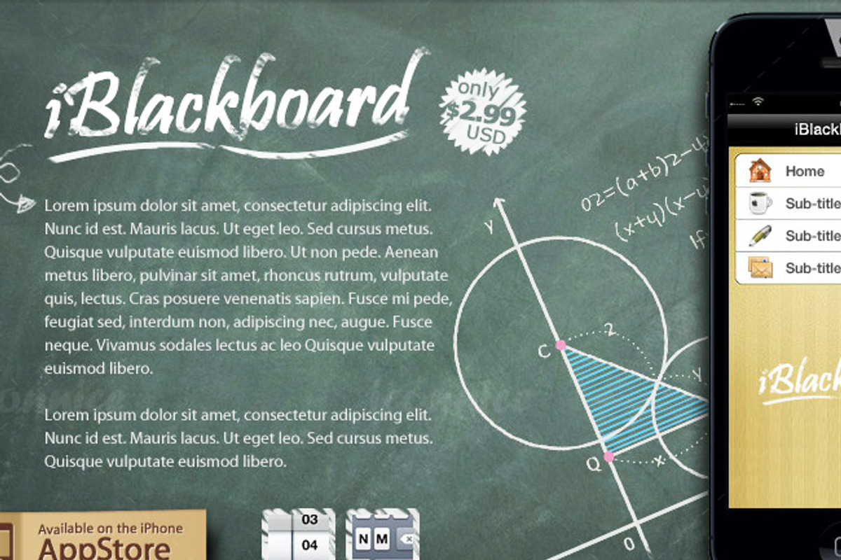 iBlackboard for iPhone, a Websites & App Template by iconnice