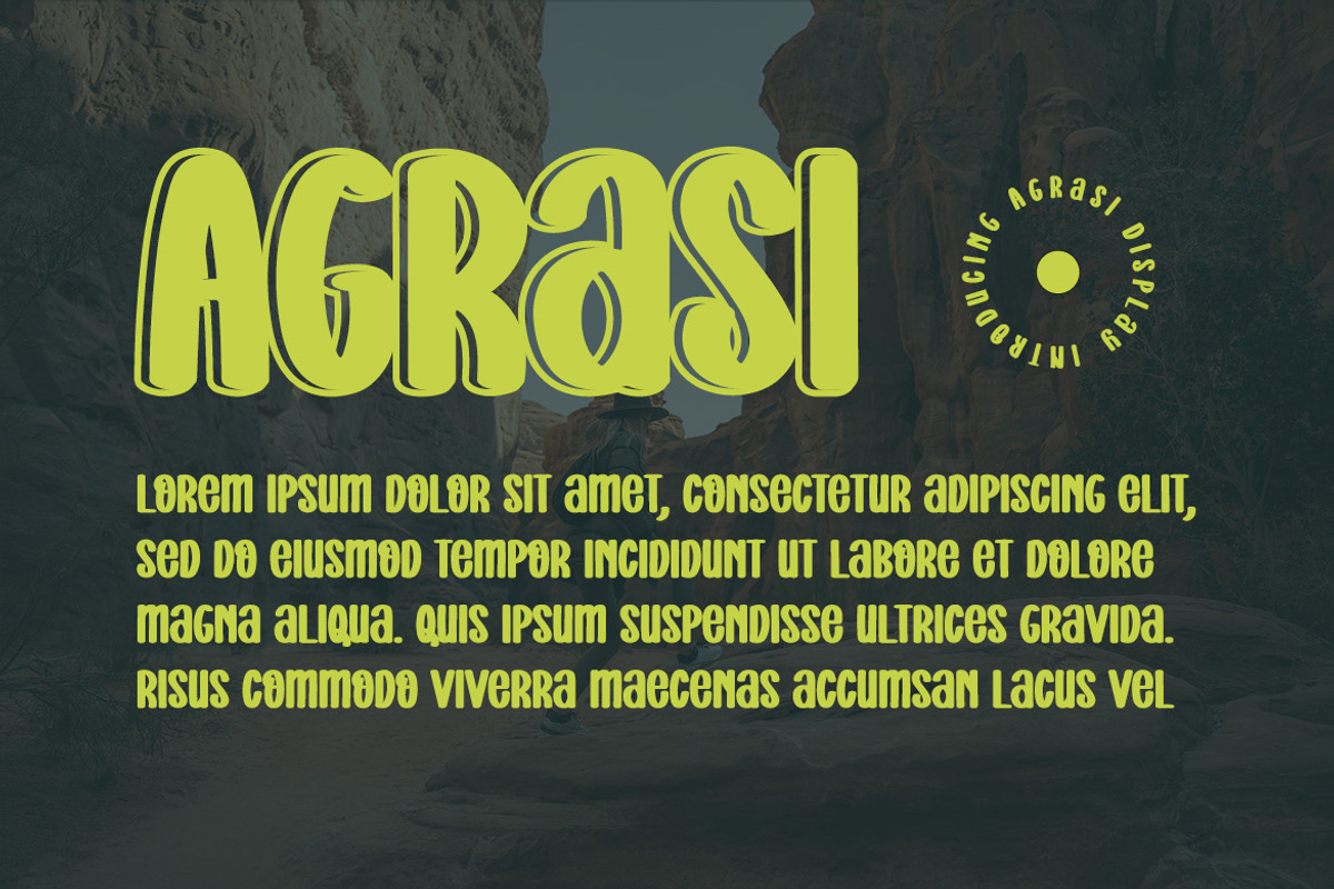 Agrasi - Display Font, a Sans Serif Font by ENATIVE (Photo 5 of 5)