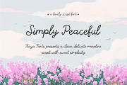 Simply Peaceful Thin Monoline Script, a Script Font by Kaya Fonts (Thumbnail 1 of 30)