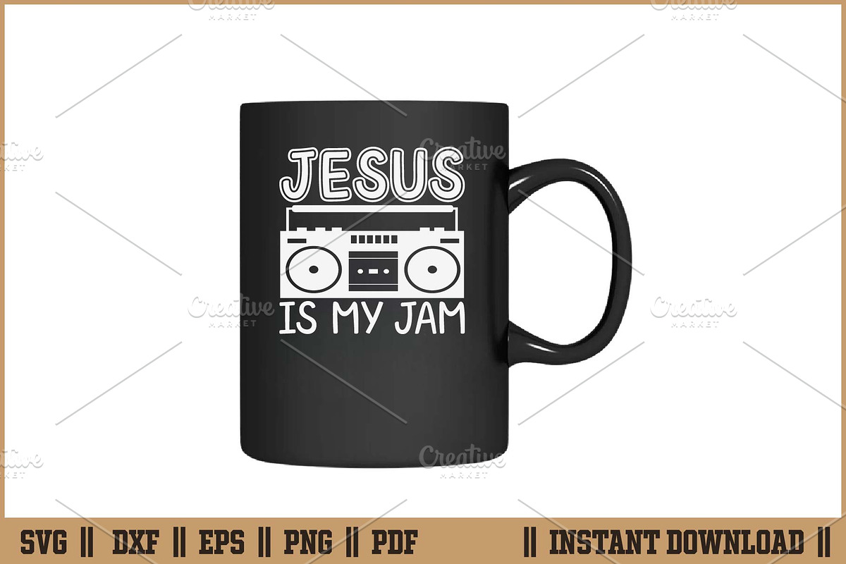 Jesus is my Jam Funny Christian SVG, a Seasonal Illustration by Handy Arts Studio (Photo 3 of 3)
