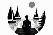 Mindful Lake Meditation Set, an Illustration by Designs_River (Thumbnail 7 of 9)
